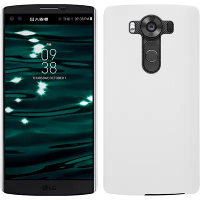 Produktbild von PhoneNatic Case kompatibel mit LG V10 - Hülle weiß gummiert Hard-case Cover
