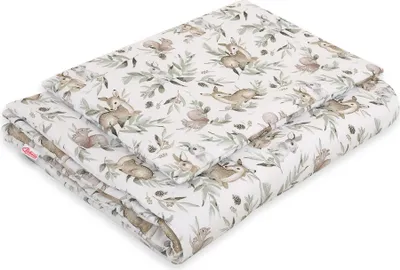 Obrázek produktu pro Sada dětského povlečení s výplní 120x90 cm - woodland olive