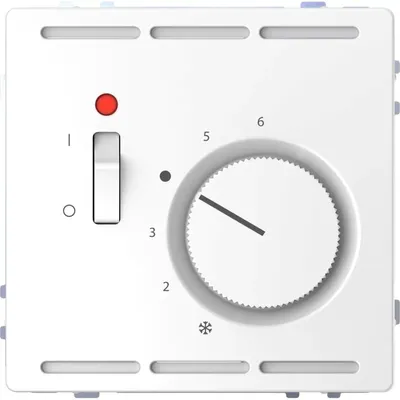 Produktbild von Merten Raumtemperaturregler 230 V mit Schalter und Zentralplatte (MEG5760-6035)