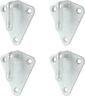 Produktbild von 4x Planenhaken Metall mit Öse 40x45mm Dreieck Stahl verzinkt Netz Haken Anhänger