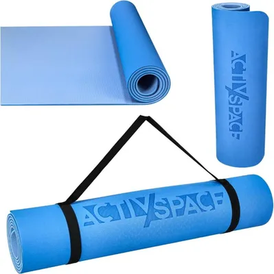 Obrázek produktu pro TPE podložka pro fitness cvičení jógy, pěnová podložka - modrá - 0,6 cm