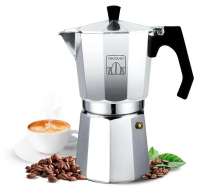 Productafbeelding van Cecotec MokClassic 300, Moka-kan, 0,15 liter, aluminium, aluminium, voor 3 kopjes, geschikt voor gemalen koffie