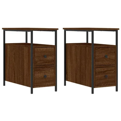 Immagine prodotto di Comodini 2 pz Rovere Marrone 30x60x60 cm in Legno Multistrato