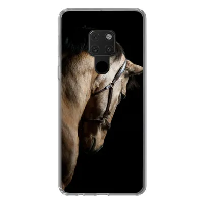 Produktbild von MuchoWow® Handyhülle Schutzhülle Hülle für Huawei P40 Lite Pferde - Halfter - Schwarz Silikon Softcase Handy Hülle - Handy