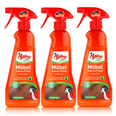 Produktbild von Poliboy Möbel Intensiv Pflege 375ml - Pflegt & schützt (3er Pack)