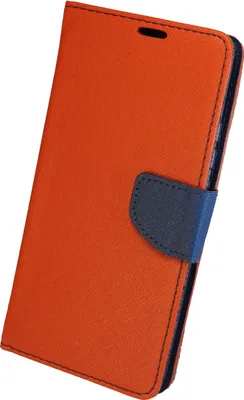 Produktbild von Buch Tasche "Fancy" kompatibel mit iPhone 14 Handy Hülle Schutzhülle mit Standfunktion, Kartenfach Rot-Blau