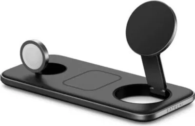 Produktbild von Satechi Qi2 Trio kabelloses Charging Pad – Bis zu 15W Qi2 Drahtloses Aufladen – Schnellladen für Apple Watch Serie 7/8/9/10/Ultra/Ultra 2 – 5W Aufladung für AirPods