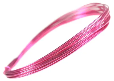 Produktbild von 5m Aludraht Aluminiumdraht 1mm Dekodraht Schmuckdraht Bindedraht Farbwahl, Farbe:dunkelrosa