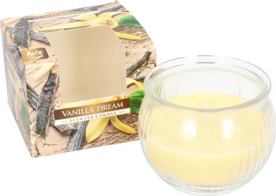 Productafbeelding van KOTARBAU® Vanilla Dream Geurkaars in glas, brandduur tot 28 uur, geschenken met aangename geur, aromatherapie, decoratiekaarsen