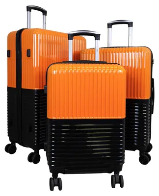 Produktbild von Hartschalen Trolley Set mit tollem Farbdesign Riga Orange-Schwarz Gr. M, L und XL