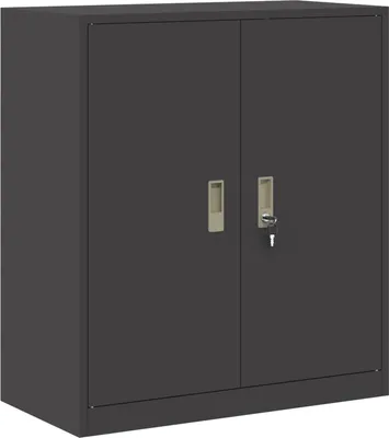 Produktbild von vidaXL Aufbewahrungsschrank Schwarz 80 x 40 x 90 cm Stahl