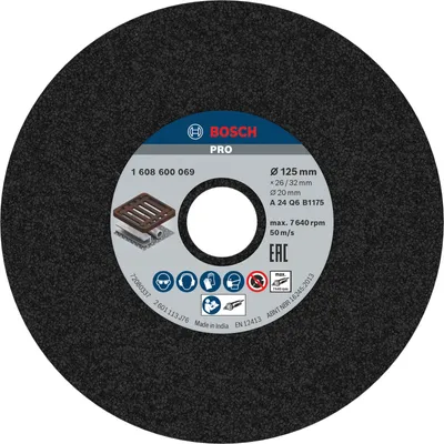 Produktbild von PRO Metal Schleifscheibe, 125 x 26 x 20 mm, K24