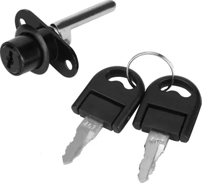 Imagen del producto de 2 cerraduras para cajones de muebles, armarios o archivadores, con llaves, para seguridad en oficinas (cilindro de 19 mm, color )