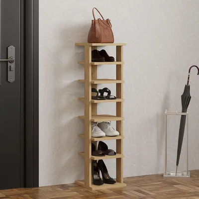 Immagine prodotto di Skye Decor, Ayka - Sapphire Oak, scarpiera, rovere zaffiro, 100% pannello truciolare rivestito in melamina, 29,6 x 29,6 x 110 cm