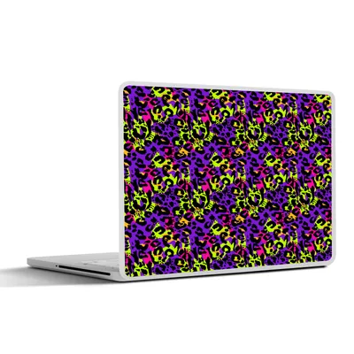 Produktbild von MuchoWow® Laptop Aufkleber Sticker Cover Tiermuster - Panther - Neon 40x30 cm - Laptop Dekoration - Selbstklebend