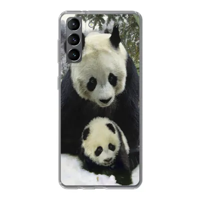 Produktbild von MuchoWow® Handyhülle Schutzhülle Hülle für Samsung Galaxy S21 Panda - Jungtier - Schnee Silikon Softcase Handy Hülle - Softcase