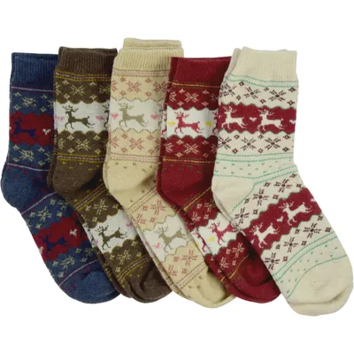 Produktbild von cosey - 5er Set bunte Wintersocken - im Rentier Design
