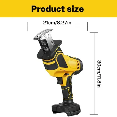 Image de Scie sabre sans fil 21 V - Scie sabre sans fil - Moteur sans balais de 3 600 W - Vitesse variable - Pour le bois et le métal - Avec 2 batteries