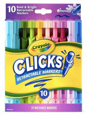 Immagine prodotto di Crayola Pennarelli retrattili Clicks Pastel - 10 pezzi