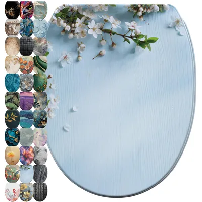 Produktbild von SANILO® WC-Sitz mit Absenkautomatik und Schnellverschluss Sakura, Toilettendeckel direkt vom Hersteller, Klodeckel, Klobrille, WC Deckel, WC Brille