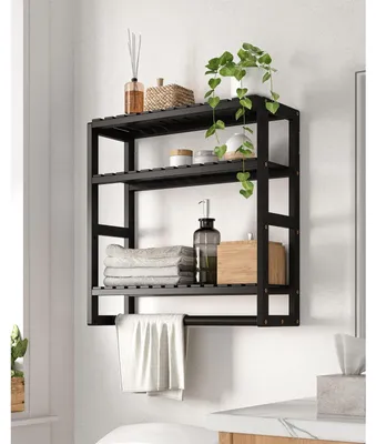 Produktbild von Badezimmerregal – Bambus – 3-stöckig – Wandmontage