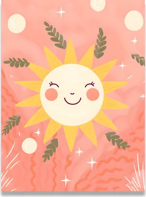 Produktbild von Bild auf Leinwand für das Kinderzimmer SONNENBLUME- 50x50 cm