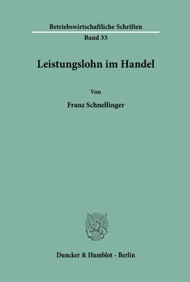 Produktbild von Leistungslohn im Handel.