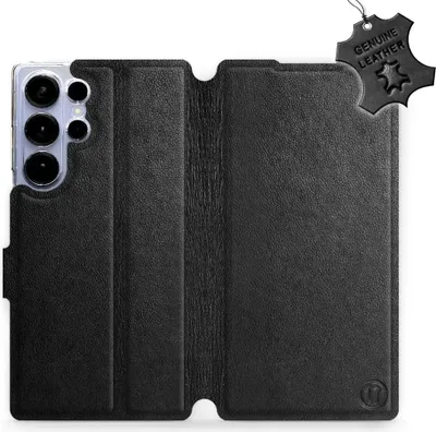 Produktbild von Echtleder Handyhülle für Galaxy S25 Ultra, Mobiwear Leather, Schwarz