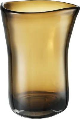 Produktbild von Casa Padrino Luxus Deko Glas Vase Braun Ø 20 x H. 27,5 cm - Mundgeblasene Blumenvase - Luxus Deko Accessoires