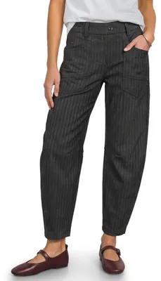 Produktbild von Street One Damen High Waist Barrel Leg Hose mit Elastikbund