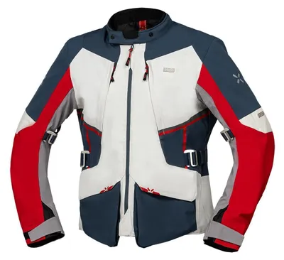 Produktbild von IXS Tourster-STX 1.0 wasserdichte Motorrad Textiljacke, grau/blau/rot, M