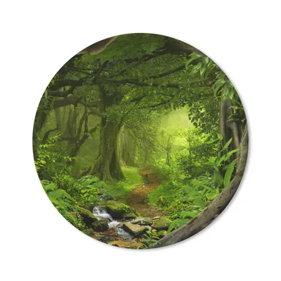 Produktbild von MuchoWow® Mauspad Mousepad Dschungel - Grün - Natur - Tropisch - Pflanzen 30x30 cm - Mousepads - Maus Mat - Pad - Mausunterlage - Tischunterlage - Schreibtischmatten