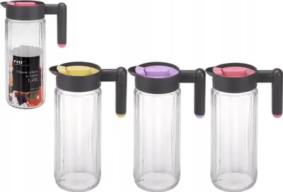 Immagine prodotto di Caraffa in vetro Galicia 1,43 L - per acqua, succhi e bevande, mix di colori