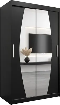 Produktbild von Kleiderschrank, Schiebetürenschrank Schlafzimmer, Schrank mit Spiegel ELYPSE 120 cm