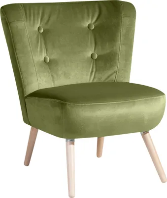 Produktbild von Max Winzer Sessel Neele - Samtvelours oliv - Maße: 69 x 68 x 80 cm