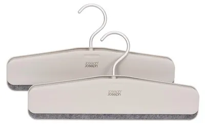 Immagine prodotto di Set di 2 appendini per gonne e pantaloni Orderly™, design compatto in materiale ecru, antiscivolo e resistente, ideale per organizzare il guardaroba e risparmiare spazio.