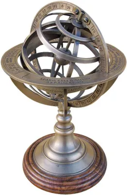 Produktbild von Armillarsphäre maritime Deko Messing antik H=22cm Ø=14cm