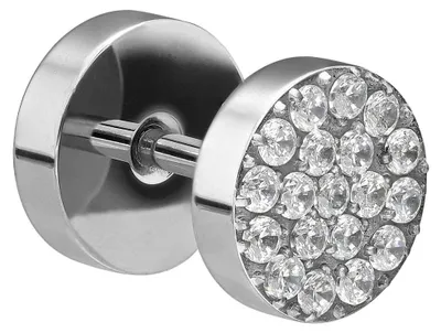 Produktbild von Chirurgenstahl Fake Plug KRISTALLE