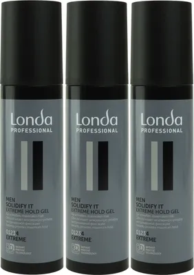 Produktbild von Londa Men Solidify It 3 x 100 ml extrem Haargel Set