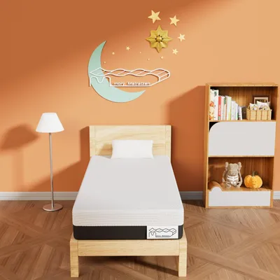 Image de Matelas en mousse à mémoire de forme, dimensions 90 x 200 cm, avec 7 zones de confort