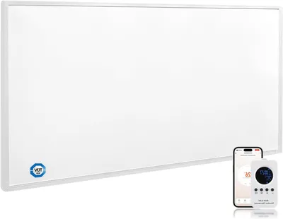 Obrázok produktu pre Infračervené panely – Elektrické ohrievače – Na vykurovanie miestností – Grafická technológia – 1000 wattov – Biele