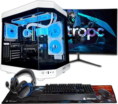Immagine prodotto di Nitropc Gaming PC Pack Platinum - Intel Core i7-14700KF, NVIDIA RTX 5060 Ti 16GB, 32GB DDR5, M.2 2TB - Monitor 27" 2K
