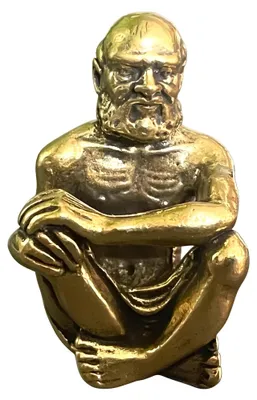 Messing Bodhidharma Daruma Figur Mini - Zen Meditationsstatue