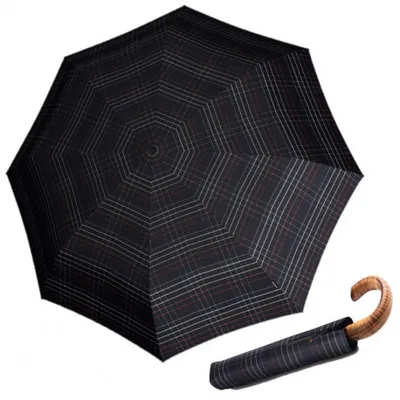 Obrázek produktu pro Knirps KNIRPS S.570 LARGE CHECK BLACK - pánský vystřelovací deštník