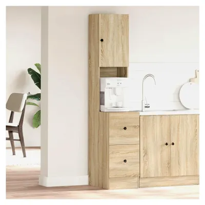 Produktbild von Küchenschrank aus Sonoma-Eiche, 35 x 50 x 180 cm, Holzwerkstoff