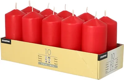 Produktbild von Papstar 17918, Zylinder, Rot, 9 h, 10 Stück(e)