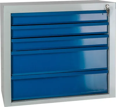 Produktbild von ADB Schubladenschrank TAUROX 5 Schubladen 70 x 60 cm (B x H) Lichtgrau / Lichtblau