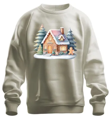 Produktbild von Lebkuchenhaus - Weihnachten Weihnachtsgeschenk Christmas Sweatshirt Pullover, Natur, S