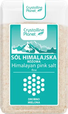 SÓL HIMALAJSKA RÓŻOWA DROBNO MIELONA 600 g - CRYSTALLINE PLANET