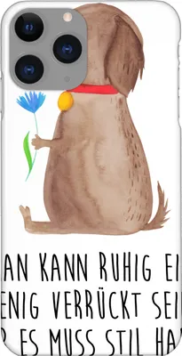 Produktbild von Mr. & Mrs. Panda Iphone 11 Pro Handyhülle Hund Blume - Weiß - Geschenk, Hunde, Haha, Verrückt, Handy Case, Sprüche, Süß, Premium Kunststoff